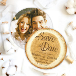 Tarjeta de guardar la fecha de boda con foto de re
