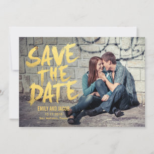 Tarjeta de Guardar la Fecha de Boda con Foto Peina