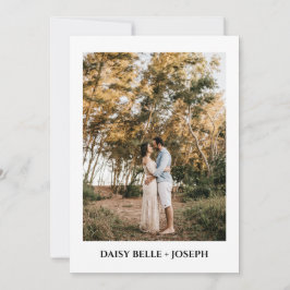 Tarjeta de Guardar la Fecha de Boda con Foto y Let