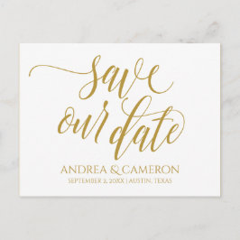 Tarjeta de Guardar la Fecha de Boda con Tipografía
