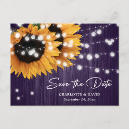 Tarjeta de Guardar la Fecha de Boda de Girasol Sol