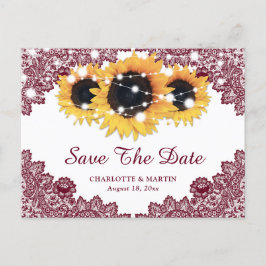 Tarjeta de Guardar la Fecha de Boda de Girasoles R