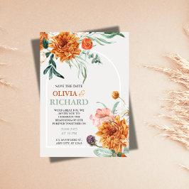 Tarjeta de Guardar la Fecha de Boda de Pampas con 