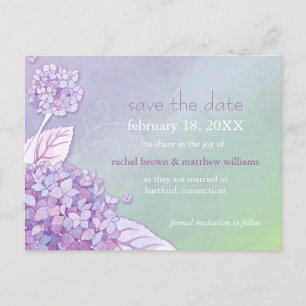 Tarjeta de guardar la fecha de boda floral de hort
