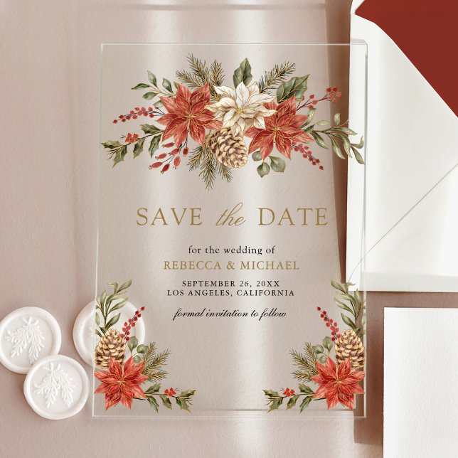 Tarjeta de Guardar la Fecha de Boda Floral de Navi (Subido por el creador)