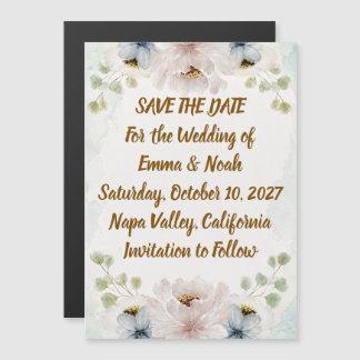 Tarjeta de guardar la fecha de boda floral | Tarje