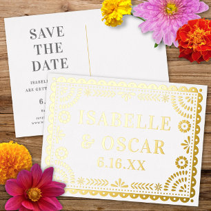 Tarjeta de guardar la fecha de boda neutral Papel