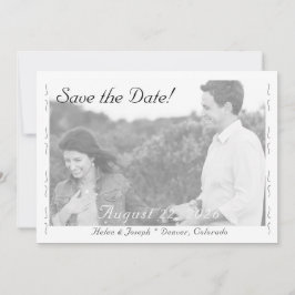 Tarjeta de Guardar la Fecha de Boda Nuptial Grace 