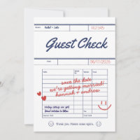 Tarjeta de guardar la fecha de boda personalizada 