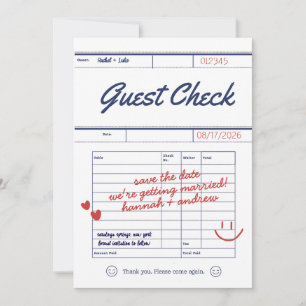 Tarjeta de guardar la fecha de boda personalizada