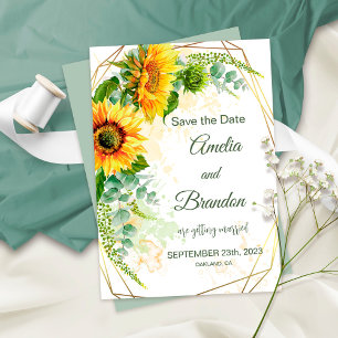 Tarjeta de guardar la fecha de boda rústica de gir