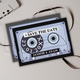 Tarjeta de Guardar la Fecha de Cinta de Casete Neg