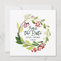 Tarjeta de guardar la fecha de follaje de invierno