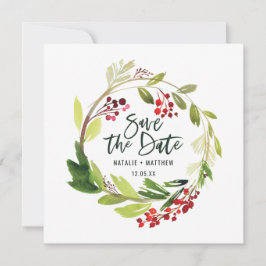 Tarjeta de guardar la fecha de follaje de invierno