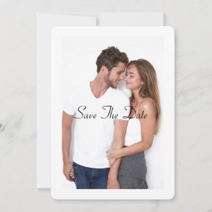 Tarjeta de guardar la fecha de foto floral rosa