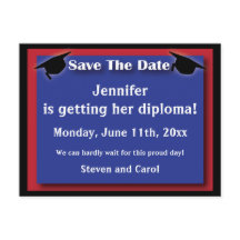 Tarjeta de Guardar la Fecha de Graduación Moderna