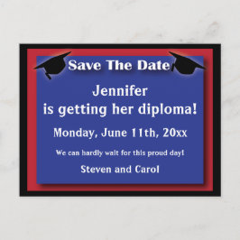 Tarjeta de Guardar la Fecha de Graduación Moderna