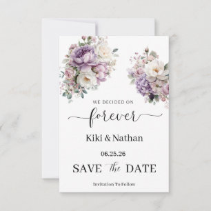Tarjeta de guardar la fecha de la boda