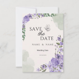 Tarjeta de guardar la fecha de la boda