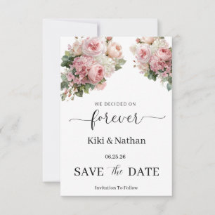 Tarjeta de guardar la fecha de la boda