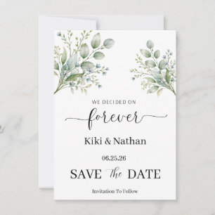 Tarjeta de guardar la fecha de la boda