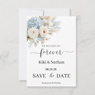 Tarjeta de guardar la fecha de la boda