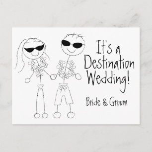 Tarjeta de guardar la fecha de la boda de destino 