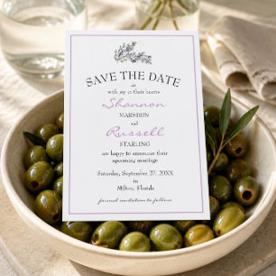 Tarjeta de guardar la fecha de la boda de la Rama 