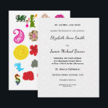 Tarjeta de guardar la fecha de la boda Lindo Diver<br><div class="desc">Tarjeta divertida de "guarda la fecha" con adorables iconos de fantasía y diseño elegante,  perfecta para anuncios de boda divertidos y memorables.</div>