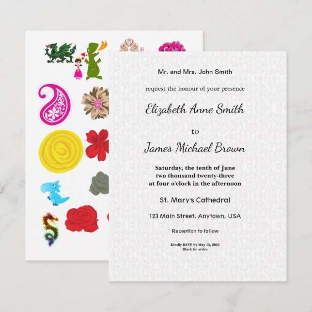 Tarjeta de guardar la fecha de la boda Lindo Diver (Anverso / Reverso)