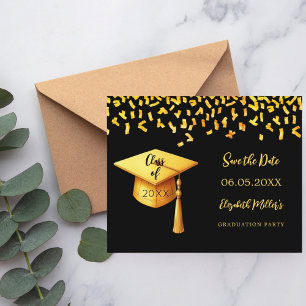 Tarjeta de guardar la fecha de la fiesta de gradua