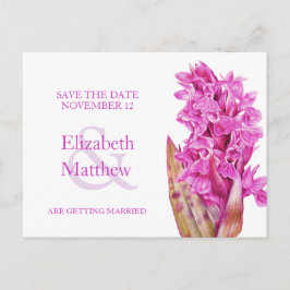 Tarjeta de guardar la fecha de la orquídea pintada