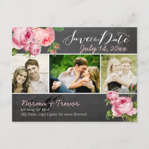 Tarjeta de guardar la fecha de PixDezines pizarra+
