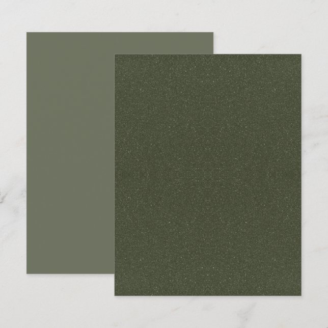 Tarjeta de Guardar la Fecha de Ruido Verde Musgo P (Anverso / Reverso)