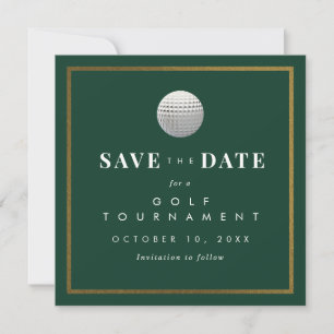 Tarjeta de Guardar la Fecha del Torneo de Golf