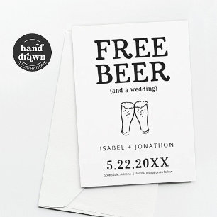 Tarjeta de Guardar la Fecha Divertida de Cerveza G