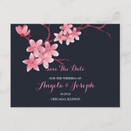 Tarjeta de Guardar la Fecha Flor de Cerezo