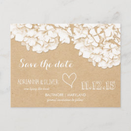 Tarjeta de guardar la fecha floral de Hortensias R