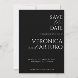 Tarjeta de Guardar la Fecha Moderna y Elegante