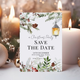 Tarjeta de Guardar la Fecha para Fiesta de Navidad