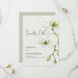 Tarjeta de guardar la fecha para una boda moderna.