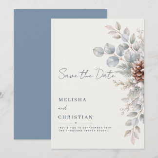 Tarjeta de Guardar la Fecha para una Boda Moderna.