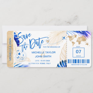 Tarjeta de Guardar la Fecha Pase de Abordar Mapa M