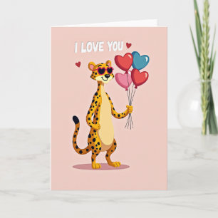 Tarjeta de Guepardo 'Te Amo'