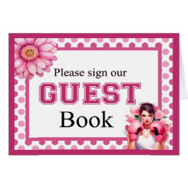 Tarjeta de guía de baile floral rosa y Bonito