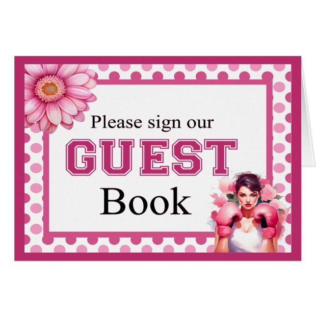 Tarjeta de guía de baile floral rosa y Bonito (Anverso (Horizontal))