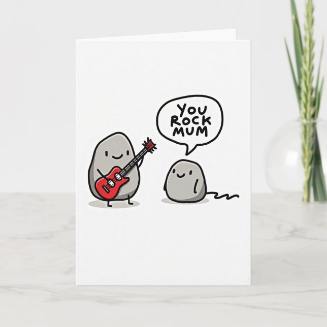 Tarjeta de guijarros de Rockin Mums (Anverso)
