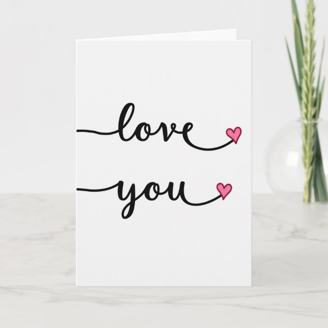Tarjeta de guión Corazones Te Amo (Anverso)