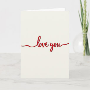 Tarjeta de guión de amor rojo