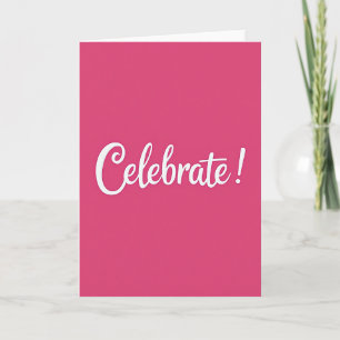 Tarjeta de guión de Celebrar Fuchsia